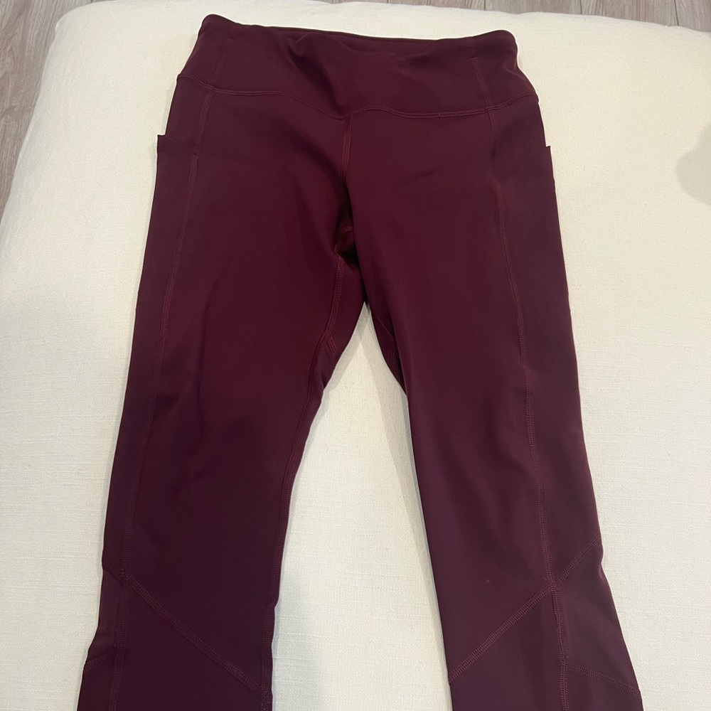 Lululemon Maroon Cropped Leggings